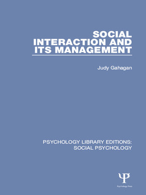 cover image of Social Interaction and its Management